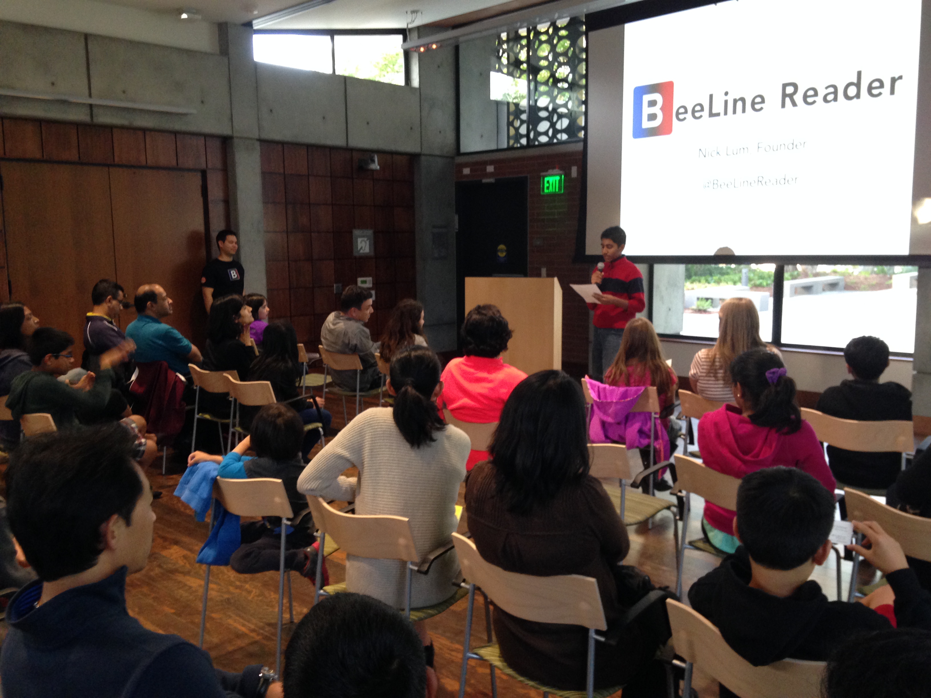 AlligatorZone, where kids meet cool startups and get inspired about entrepreneurship and innovation featured Nick Lum, founder, BeeLine Reader in Palo Alto, California, on May 22, 2015.